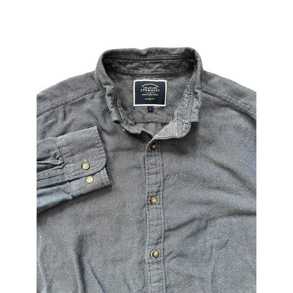 Charles Tyrwhitt Other - Charles Tyrwhitt Shirt Mens‎ Large Birdseye Blue Classic Fit Button Up Casual